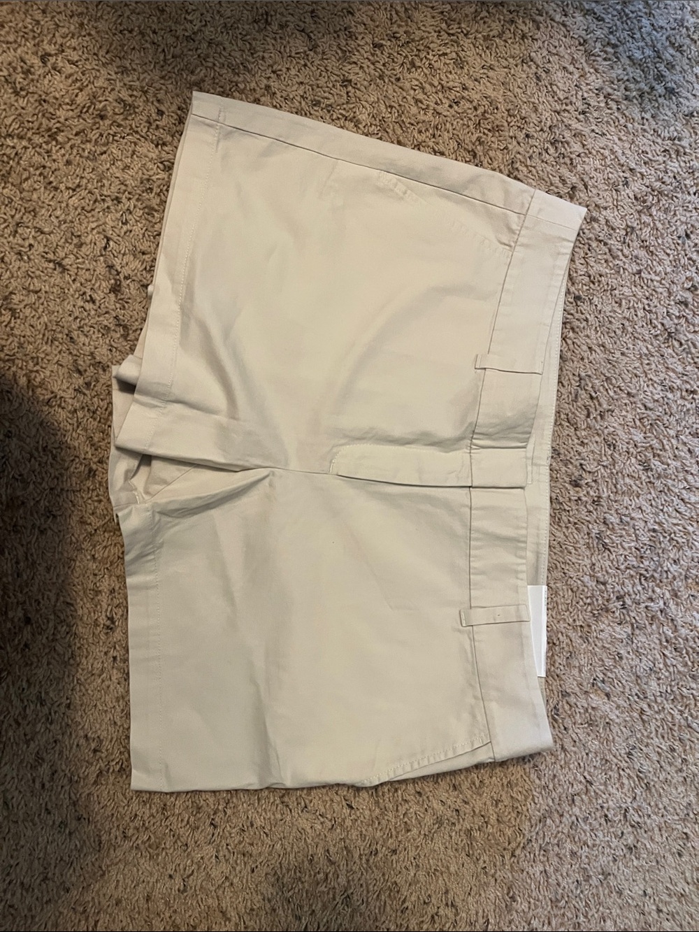 LOFT Khaki Flat-Front Shorts